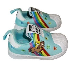 New Adidas Superstar Lisa & Her Pony Rainbow Simpsons Kids Toddler Sneaker US 5K